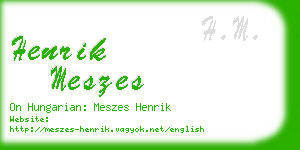 henrik meszes business card